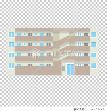 マンションの建物イラスト マンションの建物イラスト 137724774