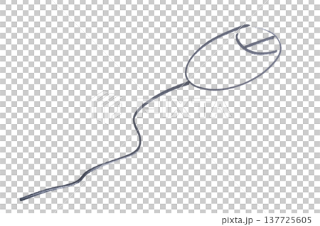 a mouse  drawn  with a black mrarker 137725605
