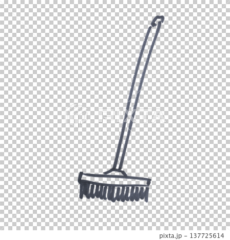 a broom drawn with a black marker a broom drawn with a black marker 137725614