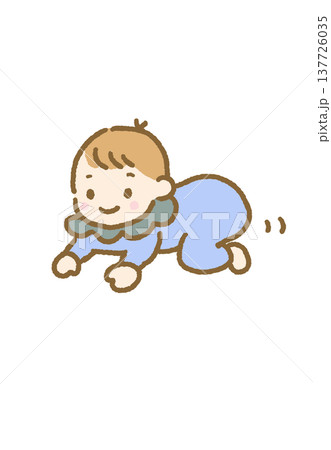 ハイハイする赤ちゃん 137726035