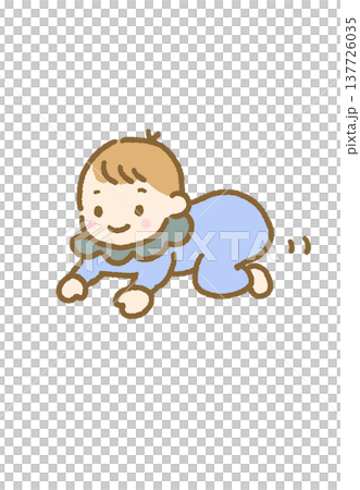 ハイハイする赤ちゃん 137726035