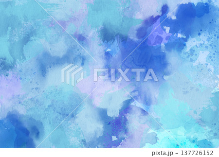 背景素材_水彩テクスチャ_青 背景素材_水彩テクスチャ_青 137726152