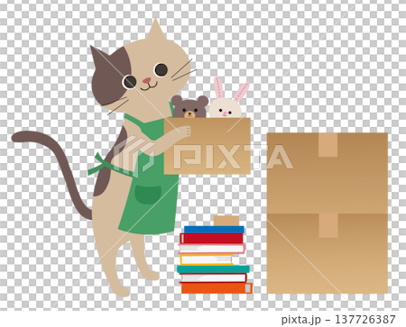 片付け猫 137726387