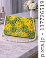 Women's colorful knitted bag. Fashionable design, sample for demonstration. AI 137726519
