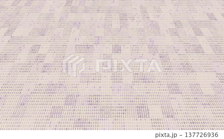 The Digital Synapse - Artistic Binary Wave and Neural Data Distribution Pattern 137726936