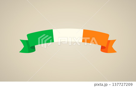 Ribbon with flag of Ireland Ribbon with flag of Ireland 137727209