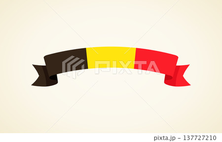 Ribbon with flag of Belgium 137727210