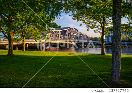 Point Street Bridge Over Providence River, Rhode Island 137727746