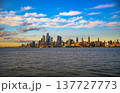 New York City Skyline with Hudson Yards District at Sunset 137727773