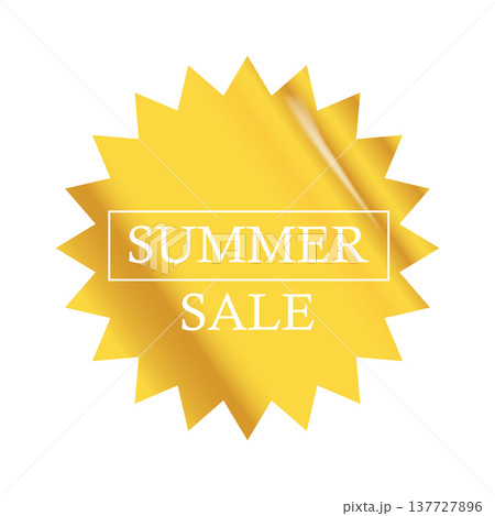 Summer sale round yellow sticker isolated on white. Price sticker, sale sticker, price tag, retro label, sale or discount sticker, promotional badge set, shopping label png. Summer sale poster banner Summer sale round yellow sticker isolated on white. Price sticker, sale sticker, price tag, retro label, sale or discount sticker, promotional badge set, shopping label png. Summer sale poster banner 137727896