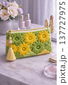 Women's colorful knitted bag. Fashionable design, sample for demonstration. AI 137727975