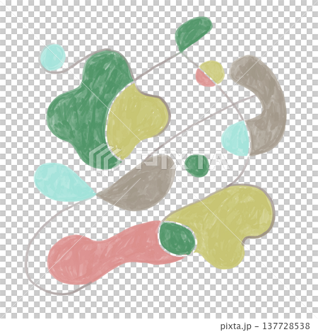 水彩の背景素材　枠、モダン、　幾何学 137728538