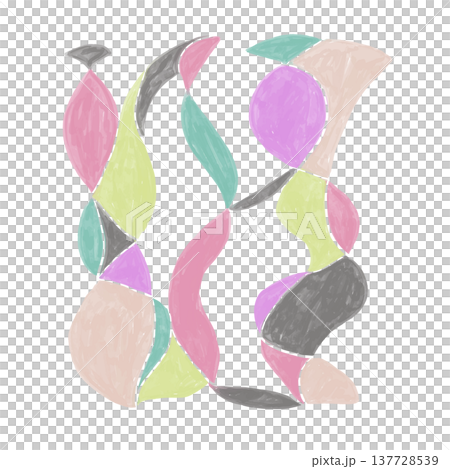 水彩の背景素材　枠、モダン、　幾何学 137728539