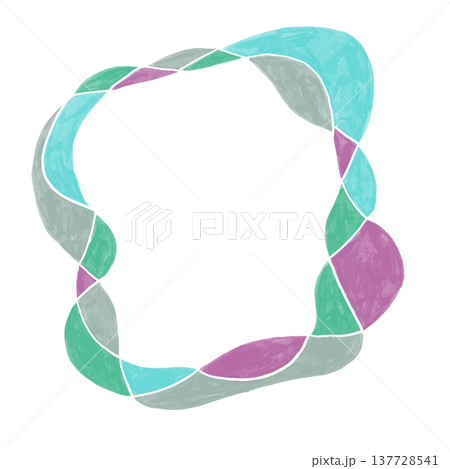 水彩の背景素材　枠、モダン、　幾何学 137728541