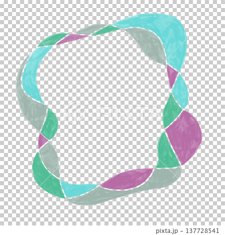 水彩の背景素材　枠、モダン、　幾何学 137728541