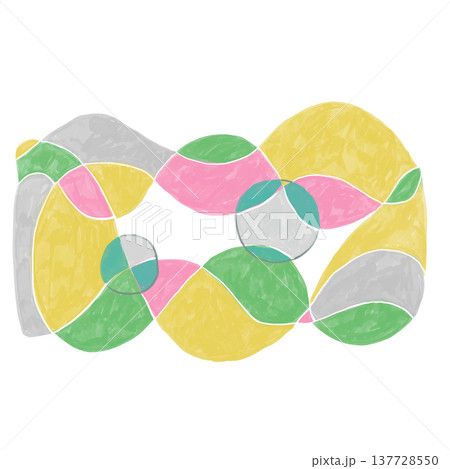 水彩の背景素材　枠、モダン、　幾何学 137728550