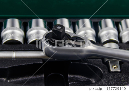 Close-up of universal tool kit for car repair Close-up of universal tool kit for car repair 137729140