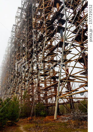 Duga, a Soviet over-the-horizon (OTH) radar system as part of the Soviet anti-ballistic missile early-warning network, in Chernobyl Exclusion Zone in Ukraine Duga, a Soviet over-the-horizon (OTH) radar system as part of the Soviet anti-ballistic missile early-warning network, in Chernobyl Exclusion Zone in Ukraine 137729152