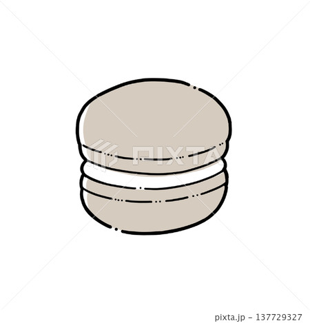 シンプルなマカロンのイラスト 137729327