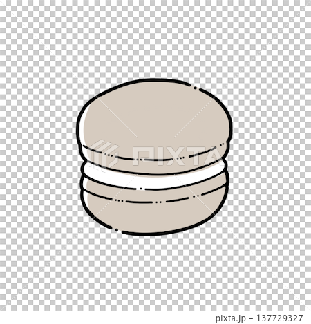 シンプルなマカロンのイラスト 137729327