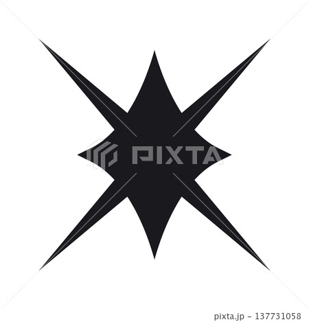 Geometric sparkle star icon vector design element. 137731058