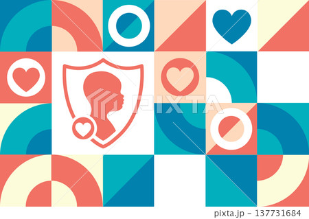 National Infant Immunization Week. Seamless geometric pattern. Template for background, banner, card National Infant Immunization Week. Seamless geometric pattern. Template for background, banner, card 137731684