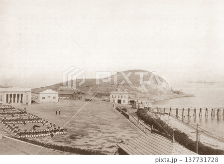 古写真 1916年 米国 サンフランシスコ湾のゴート島(現イェルバブエナ島)の海軍訓練所 古写真 1916年 米国 サンフランシスコ湾のゴート島(現イェルバブエナ島)の海軍訓練所 137731728