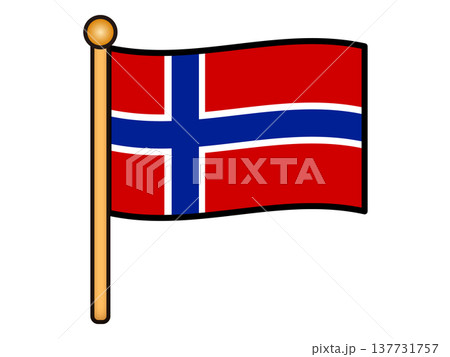ノルウェーの国旗のイラスト素材5 137731757