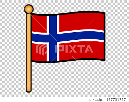 ノルウェーの国旗のイラスト素材5 137731757