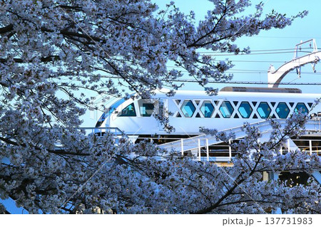 桜と共に輝く白磁の超豪華特急は日光・鬼怒川へ… 東武鉄道・特急『スペーシアX』とスカイツリー 桜と共に輝く白磁の超豪華特急は日光・鬼怒川へ… 東武鉄道・特急『スペーシアX』とスカイツリー 137731983