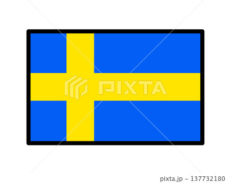 スウェーデンの国旗のイラスト素材 スウェーデンの国旗のイラスト素材 137732180