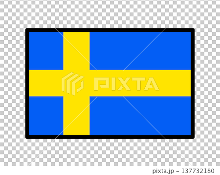 Swedish flag illustration material Swedish flag illustration material 137732180