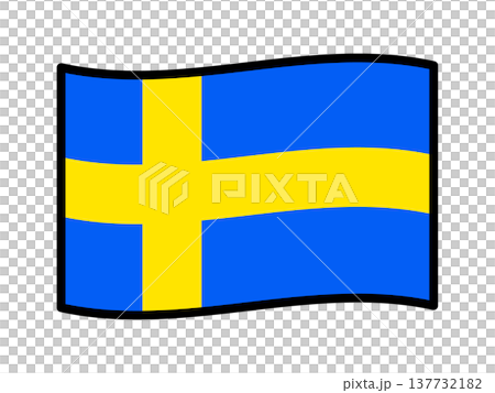 スウェーデンの国旗のイラスト素材3 137732182