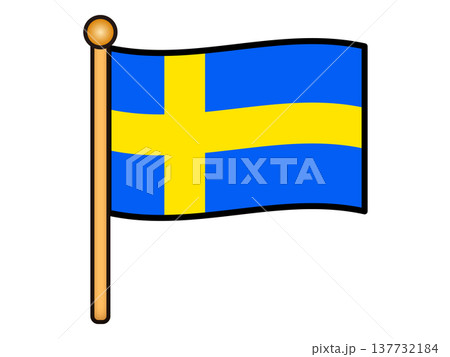スウェーデンの国旗のイラスト素材5 スウェーデンの国旗のイラスト素材5 137732184