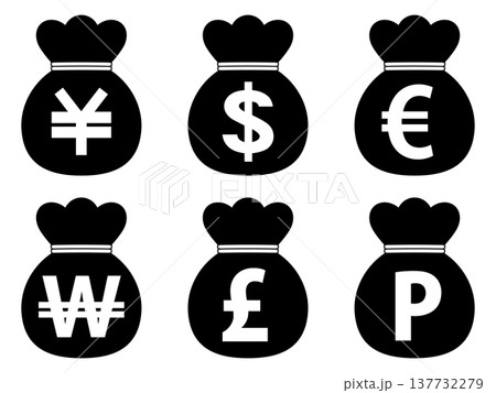 お金袋のイラスト素材セット3 お金袋のイラスト素材セット3 137732279