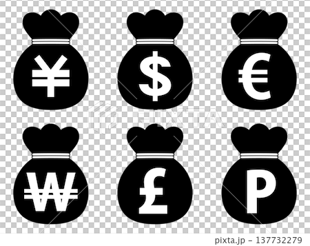 お金袋のイラスト素材セット3 お金袋のイラスト素材セット3 137732279