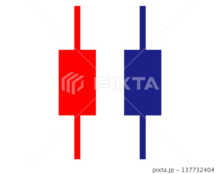 ローソク足のイラスト素材 ローソク足のイラスト素材 137732404