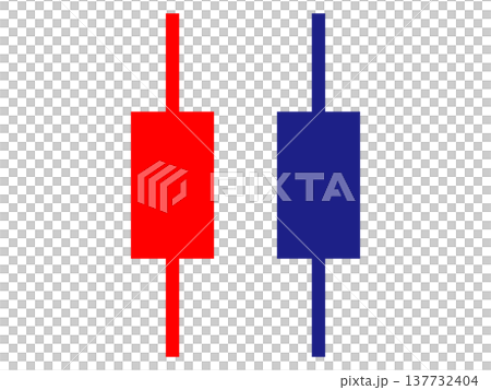 ローソク足のイラスト素材 ローソク足のイラスト素材 137732404