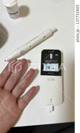 血糖測定の準備 血糖測定の準備 137732605