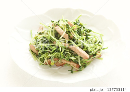 豆苗のベーコン炒め 137733114