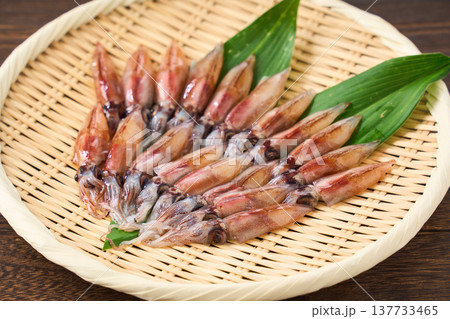生のホタルイカ 春の旬食材 生のホタルイカ 春の旬食材 137733465