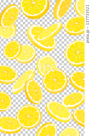 Background with scattered sliced lemons_vertical Background with scattered sliced lemons_vertical 137733521
