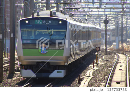 ［JA］埼京線E233系電車（開業40周年記念ラッピング編成） 137733788