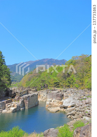 長野県木曽郡上松町、寝覚の床の風景 長野県木曽郡上松町、寝覚の床の風景 137733863