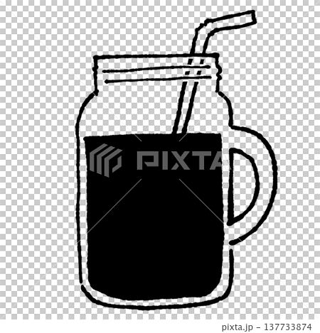 おしゃれなコップに入ったジュース 137733874