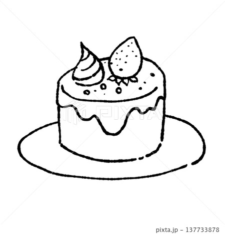 いちごケーキのイラスト 137733878