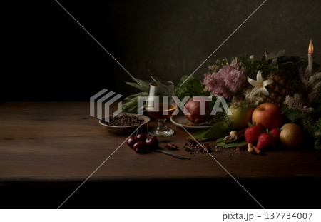 ウイスキーと様々なフレーバー ハーブ ウイスキー フルーツ スパイス テイスト 風味 香り 味 ウイスキーと様々なフレーバー ハーブ ウイスキー フルーツ スパイス テイスト 風味 香り 味 137734007