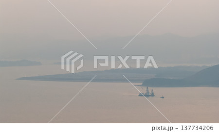Coastal Lantau Bay Overlooking Industrial Piers And Green Hills Feb 21 2026 Coastal Lantau Bay Overlooking Industrial Piers And Green Hills Feb 21 2026 137734206