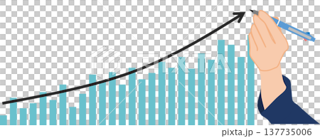 Illustration of a rapidly growing business (bar graph) 137735006