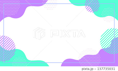 抽象的な幾何学模様のフレーム 16:9サイズ 137735031